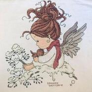 Cross stitch square for Ruby-Louisa's quilt