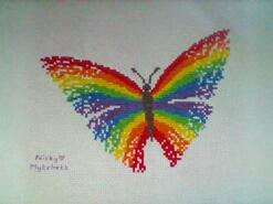 Cross stitch square for Ruby-Louisa's quilt