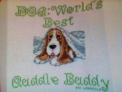 Cross stitch square for Evie-Jean's quilt