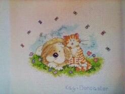 Cross stitch square for Evie-Jean's quilt