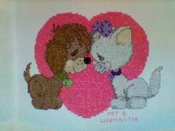 Cross stitch square for Evie-Jean's quilt