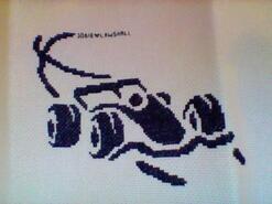 Cross stitch square for Ibraheem P's quilt