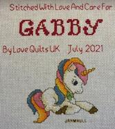 Cross stitch square for Gabby R's quilt