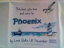 Cross stitch square for Phoenix R's quilt