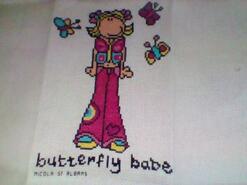 Cross stitch square for Poppy E's quilt