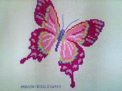 Cross stitch square for Poppy E's quilt