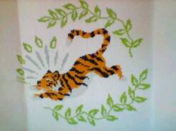 Cross stitch square for Charlie J's quilt