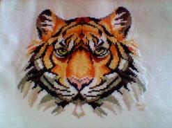 Cross stitch square for Charlie J's quilt