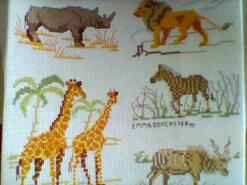 Cross stitch square for Charlie J's quilt