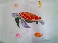 Cross stitch square for Jojo M's quilt