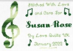 Cross stitch square for Susan-Rose's quilt