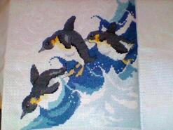 Cross stitch square for Olly K's quilt
