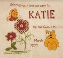Cross stitch square for Katie R's quilt