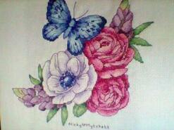 Cross stitch square for Katie R's quilt