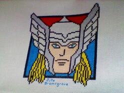 Cross stitch square for Ciaran's quilt