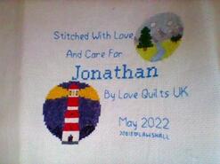 Cross stitch square for Jonathan P's quilt