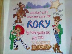 Cross stitch square for Rory T's quilt