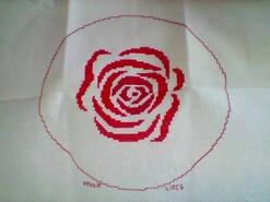 Cross stitch square for Maisie W's quilt
