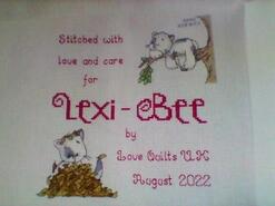 Cross stitch square for Lexi-Bee's quilt