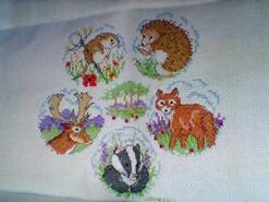 Cross stitch square for Maxine's quilt