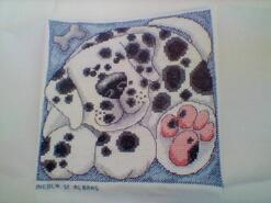 Cross stitch square for Maxine's quilt