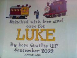 Cross stitch square for Luke S's quilt