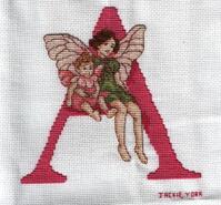 Cross stitch square for Antonia's quilt