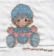 Cross stitch square for Antonia's quilt