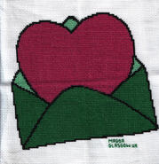 Cross stitch square for Antonia's quilt