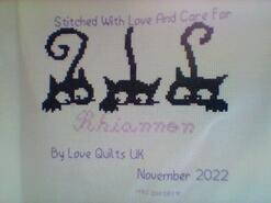 Cross stitch square for Rhiannon C's quilt