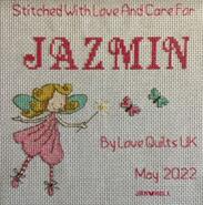 Cross stitch square for Jazmin's quilt