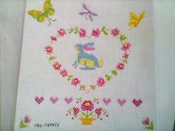 Cross stitch square for Layla B's quilt