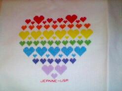 Cross stitch square for Layla B's quilt