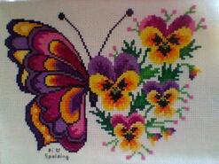Cross stitch square for Lily G's quilt
