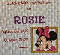 Cross stitch square for Rosie D's quilt