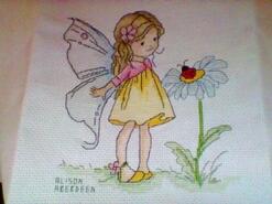 Cross stitch square for Esmé A's quilt