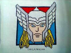 Cross stitch square for Charlie F's quilt