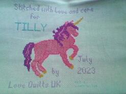 Cross stitch square for Tilly C's quilt