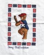 Cross stitch square for Oliver R's quilt