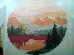 Cross stitch square for Rosalind M's quilt