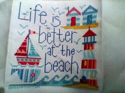Cross stitch square for Rosalind M's quilt