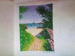 Cross stitch square for Rosalind M's quilt
