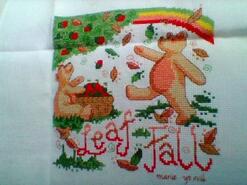Cross stitch square for Rosalind M's quilt
