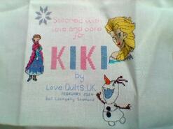 Cross stitch square for Kiki B's quilt