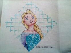 Cross stitch square for Kiki B's quilt