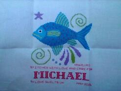 Cross stitch square for Michael M's quilt