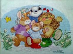 Cross stitch square for Max W's quilt