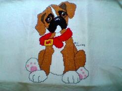 Cross stitch square for Max W's quilt