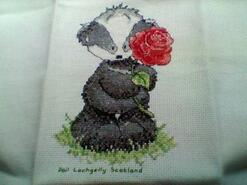 Cross stitch square for Max W's quilt