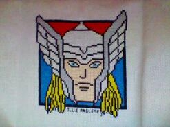 Cross stitch square for Christian A's quilt